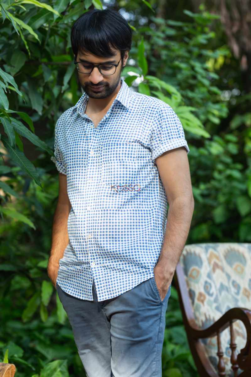 Image for Kusvaa Awk56 Ashok Block Print Men Shirt Side