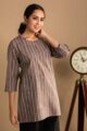 Image for Kusvaa Bpr20 Aprita Block Print Short Kurti Side