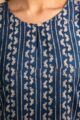 Image for Kusvaa Bpr21 Shyla Indigo Short Kurti Closeup