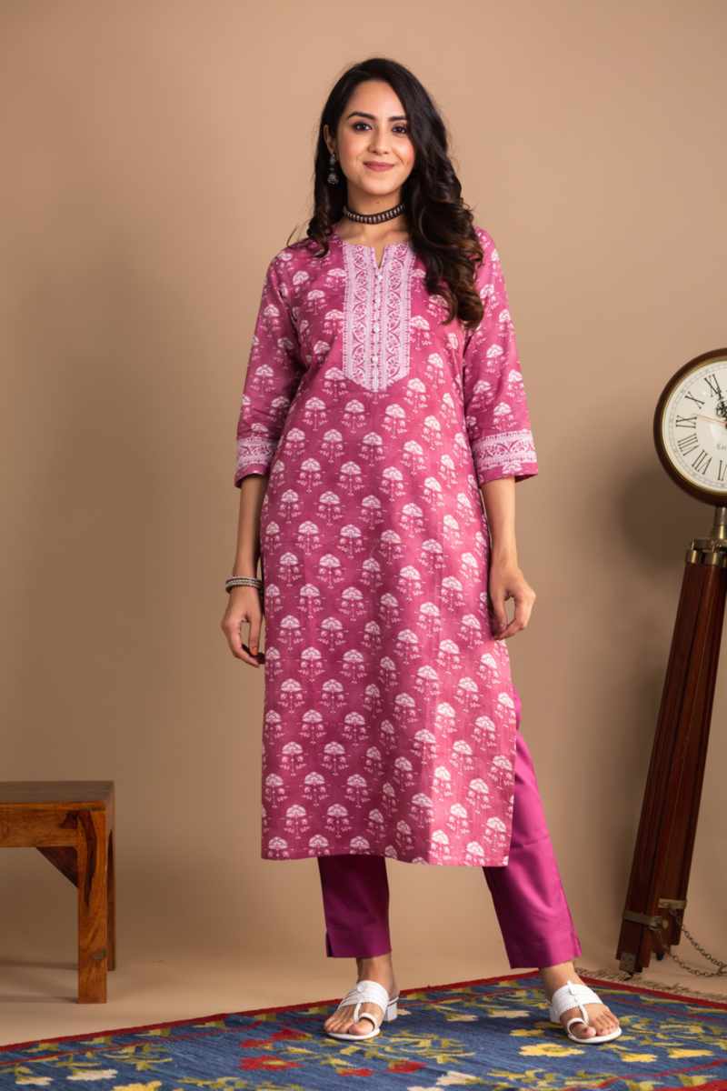 Image for Kusvaa De154 Adhita Straight Regular Kurta Front