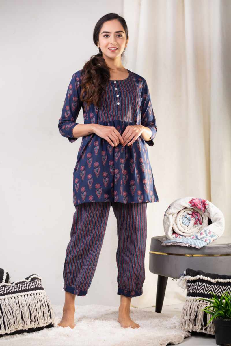 Image for Kusvaa De157 Opaline Cotton Jammies Set Side