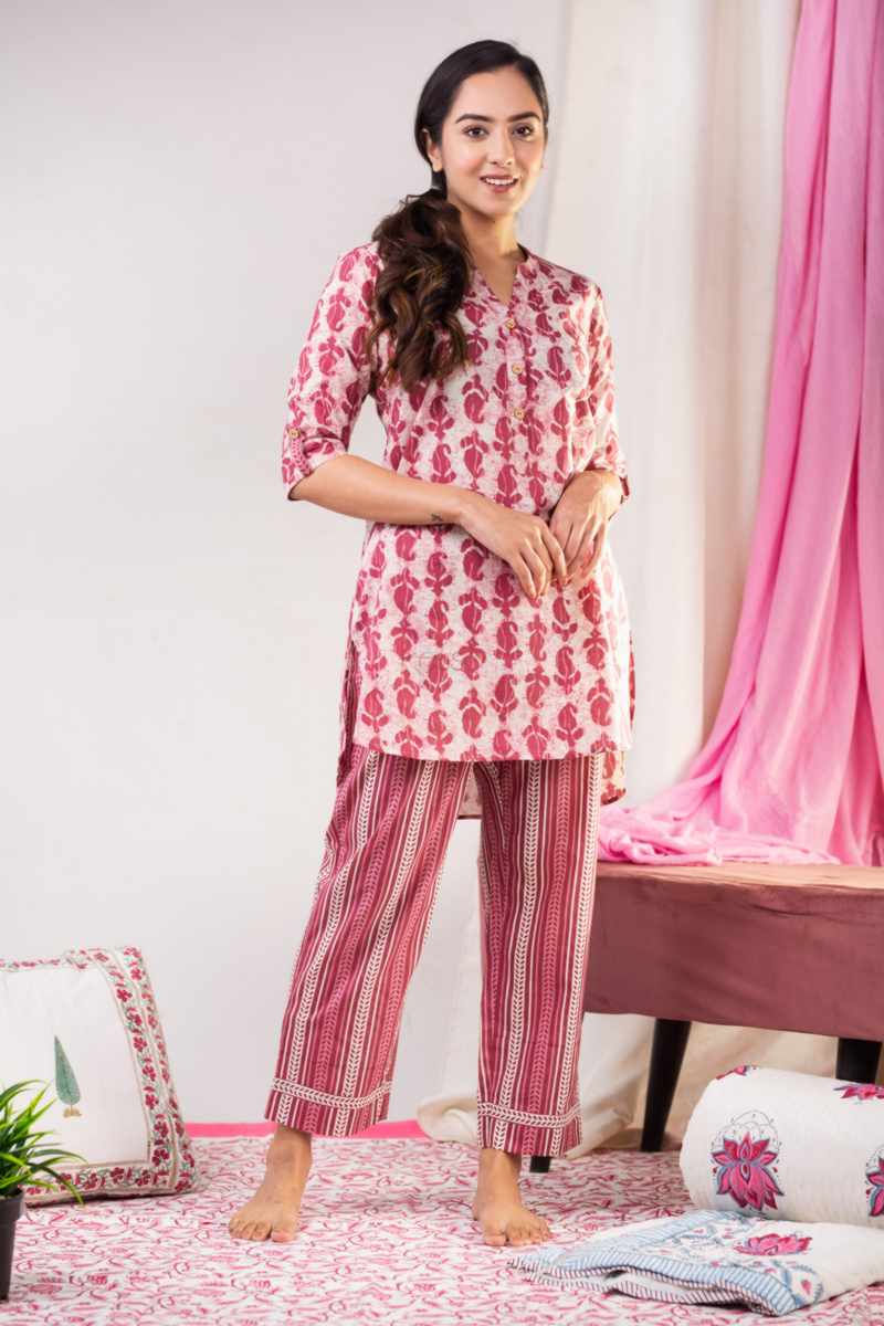 Image for Kusvaa De159 Lalima Cotton Jammies Set Side