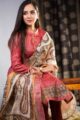 Image for Kusvaa Kuoj183 Urvi Tusser Kurta Dupatta Set Sitting