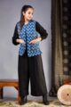 Image for Kusvaa Sj28blue Mrinal Quilted Full Sleeves Reverable Silk Jacket Featured