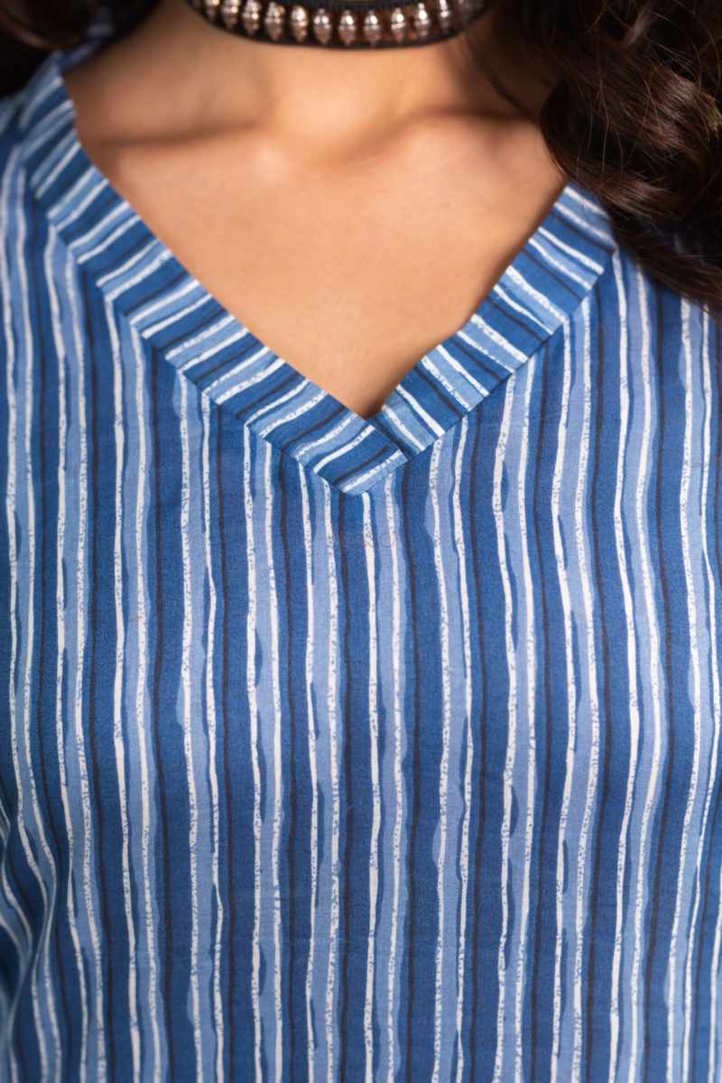 Image for Kusvaa Taf97 Vyomini Straight Regular Kurta Closeup