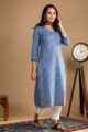 Image for Kusvaa Taf97 Vyomini Straight Regular Kurta Front