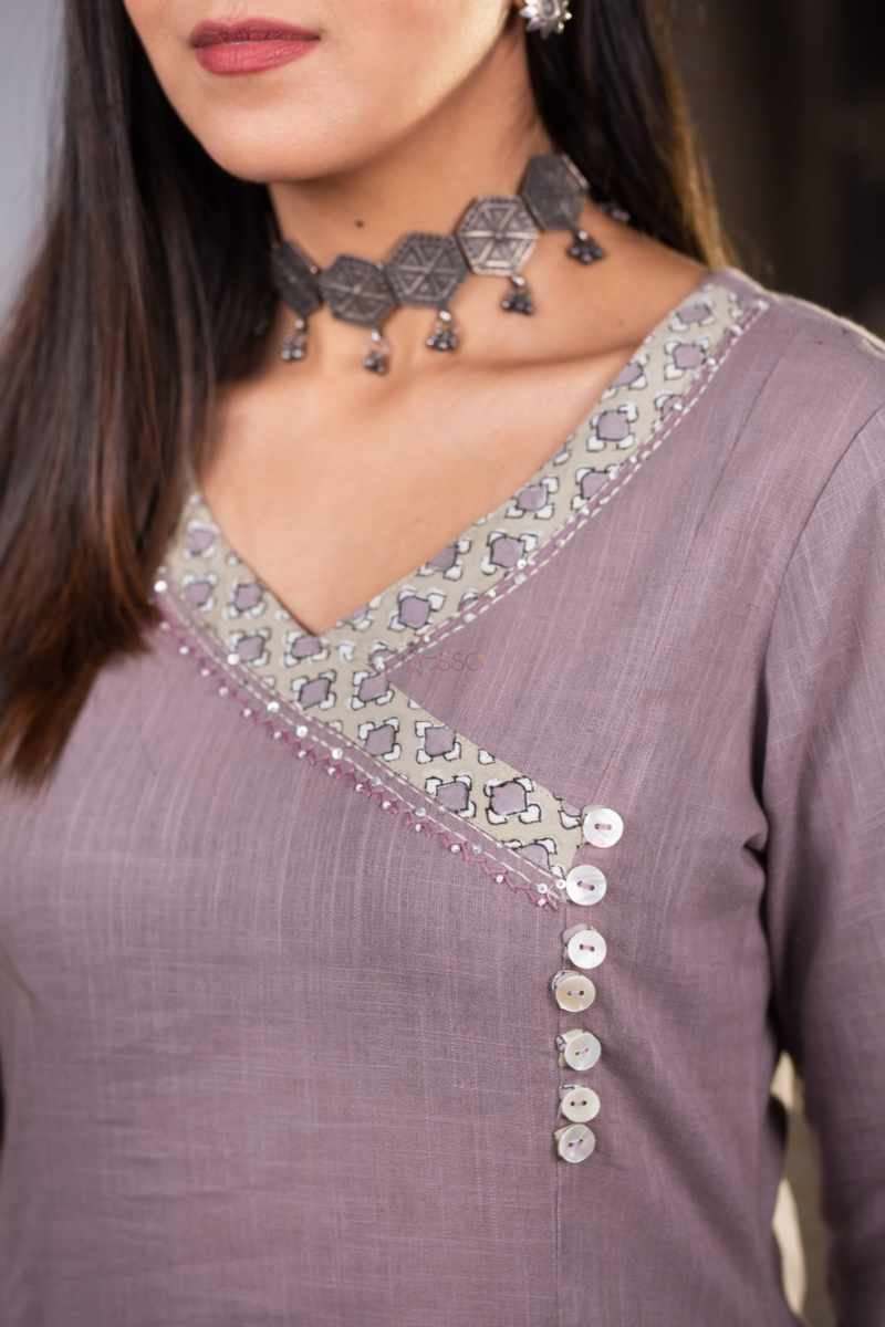 Image for Kusvaa Vcr164 Aashka Kurta Pant Set Closeup