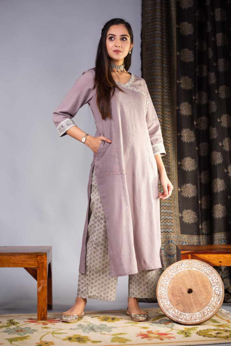 Image for Kusvaa Vcr164 Aashka Kurta Pant Set Side