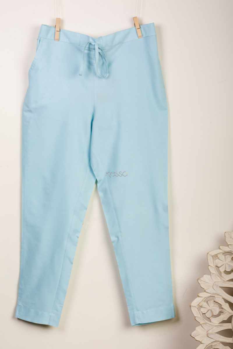 Image for Kusvaa Ws207p Cotton Silk Pants With Pocket Powder Blue Featured