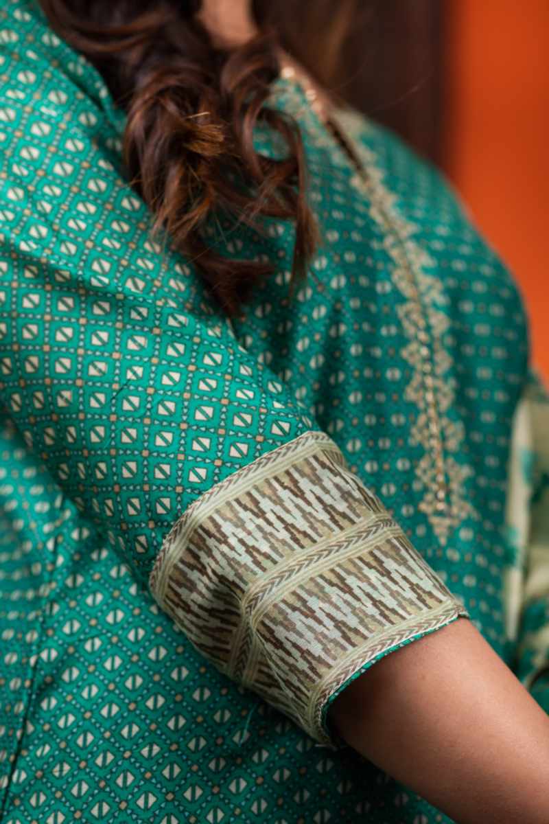 Image for Kusvaa Ws936 Amita Chanderi Kurta Dupatta Set Closeup 2