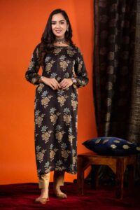 Image for Kusvaa Ws942 Varali Modal Block Print Kurta Featured