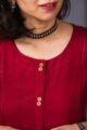 Image for Kusvaa Ws943 Prisha Acryllic Wool Straight Kurta Closeup