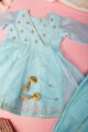 Image for Kusvaa Wsk59 Bhavya Girls Chanderi Dhoti Set Side