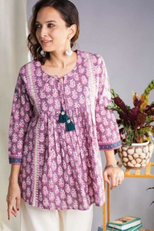 Image for Kusvaa Wsr336 Sanjita Cotton Short Kurti Featured