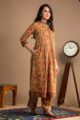 Image for Kusvaa Wsr350 Somatra Block Print Kurta Pant Set Side