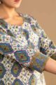 Image for Kusvaa Wsr354 Aruni Short Block Print Kurti Closeup 2
