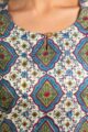 Image for Kusvaa Wsr354 Aruni Short Block Print Kurti Closeup