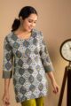 Image for Kusvaa Wsr354 Aruni Short Block Print Kurti Front