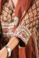 Image for Kusvaa Wsr357 Tajah Block Print Kurta With Kota Doria Dupatta Closeup 2