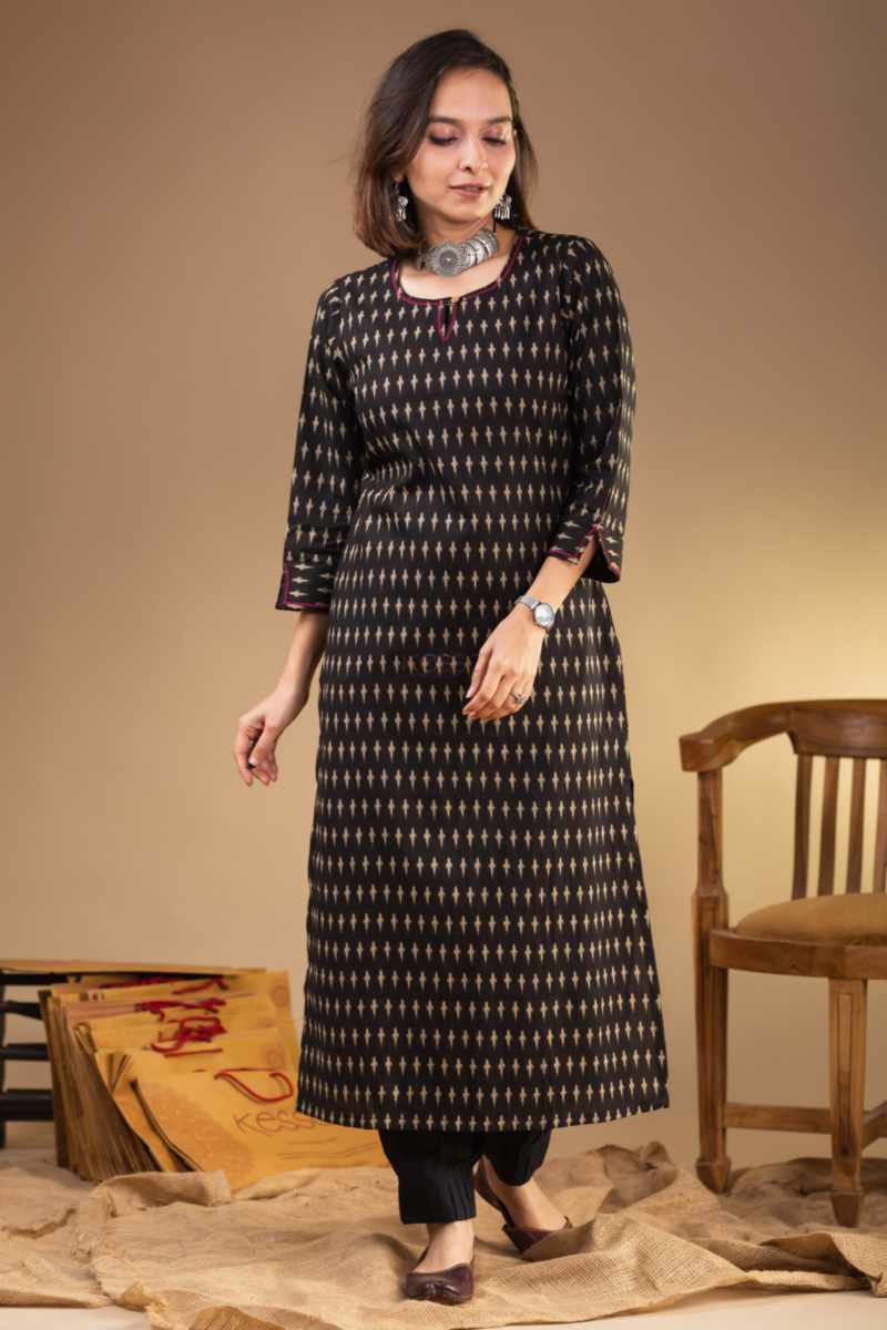 Image for De166 Anala Cotton Straight Kurta Front