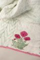 Image for Kaq238 Moon Mist Green Double Bed Quilt Side