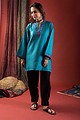 Image for Kusvaa De172 Ketaki Woolen Short Kurti Closeup 2 New