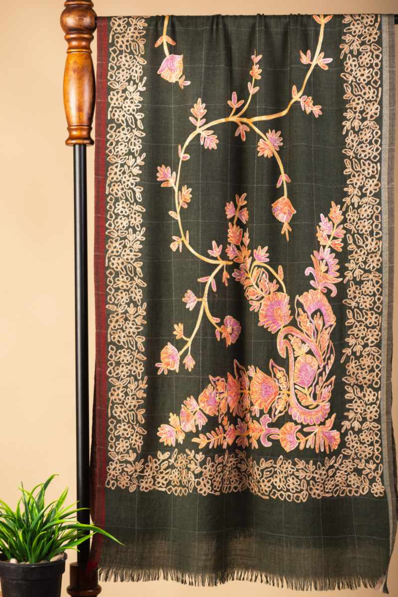 Image for Kusvaa Kusl87a Aparna Pashmina Shawl A Front