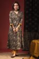 Image for Kusvaa Vcr167 Juhi Bock Print Angrakha Kurta Front