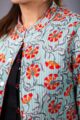 Image for Sj33 Dhriti Quilted Full Sleeves Reverable Silk Jacket Closeup