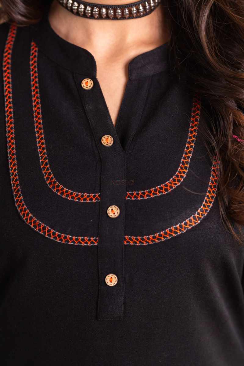 Image for Ws925 Bindu Kurta Pant Set Closeup