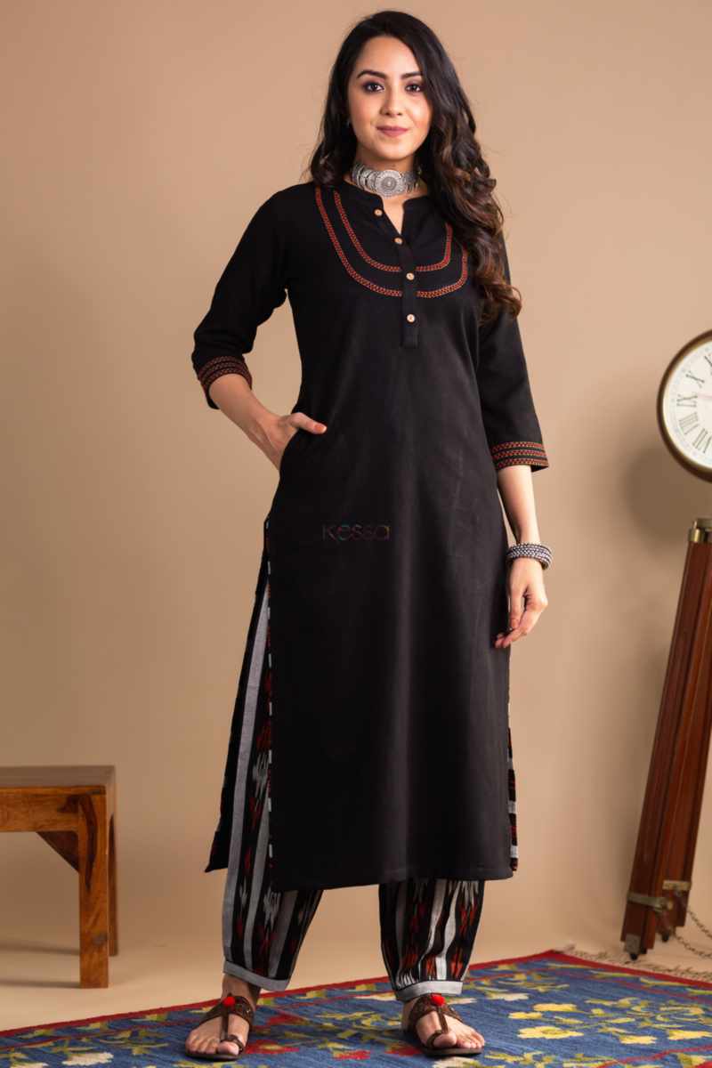 Image for Ws925 Bindu Kurta Pant Set Side
