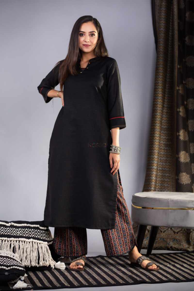 Image for Ws931 Shalila Mahi Silk Kurta Pant Set Featured