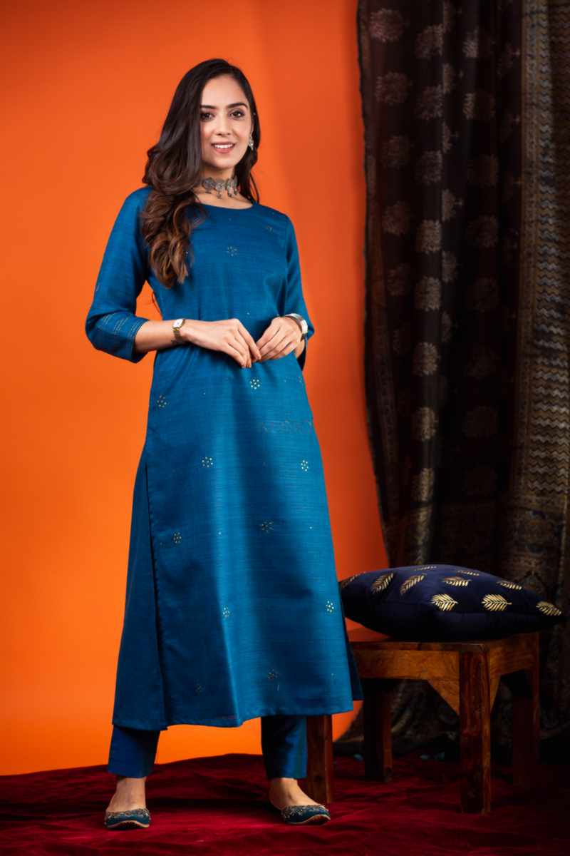Image for Ws934 Dhriti Mahi Silk Kurta Front