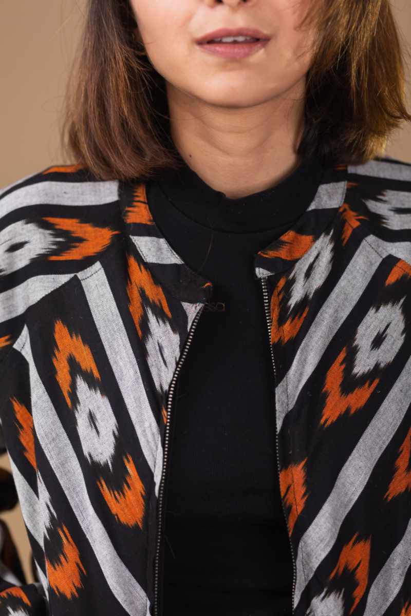 Image for Ws950 Eliza Bomber Jacket Closeup