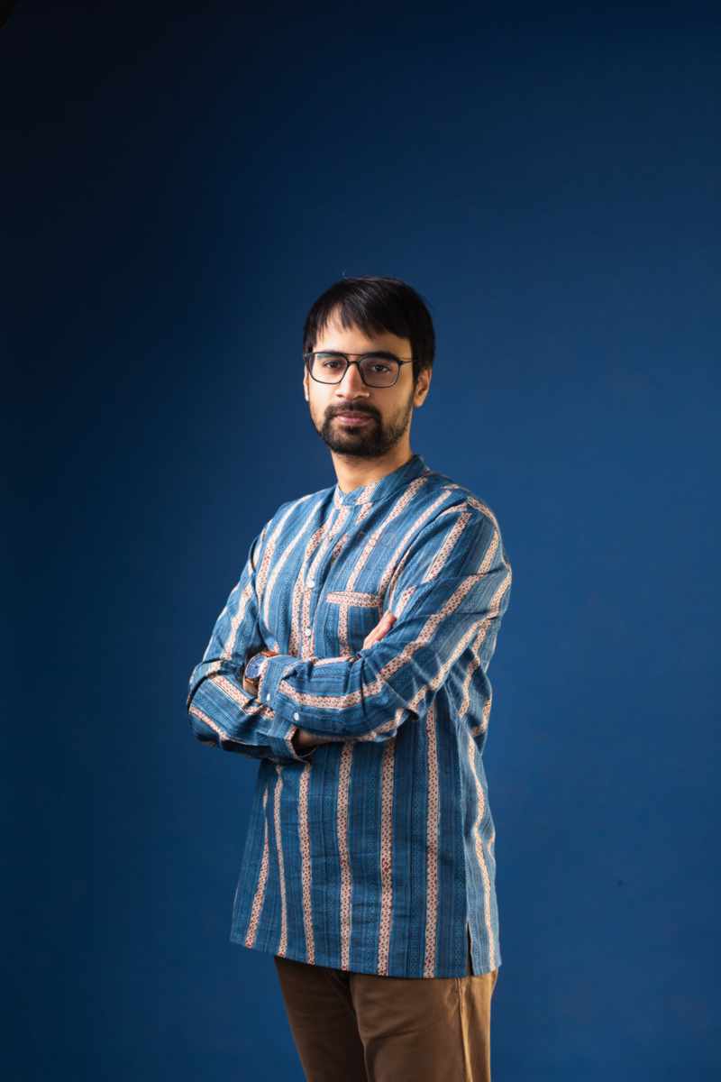 Image for Kusvaa Bpr22 Saket Block Print Men Shirt Closeup 2