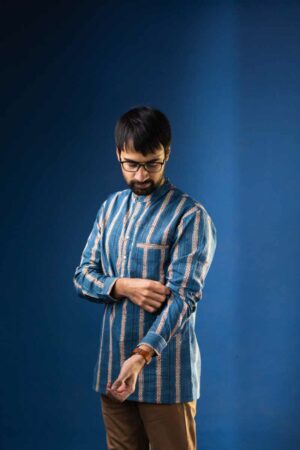 Image for Kusvaa Bpr22 Saket Block Print Men Shirt Featured