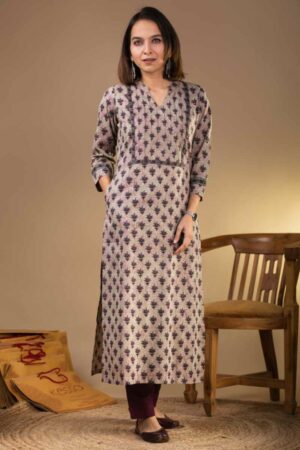 Image for Kusvaa De167 Sansa Cotton Straight Kurta Featured