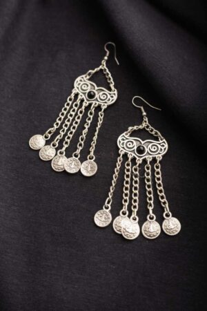 Image for Kusvaa Kpe111 Turkish Tribal Boho Chain Earrings Featured