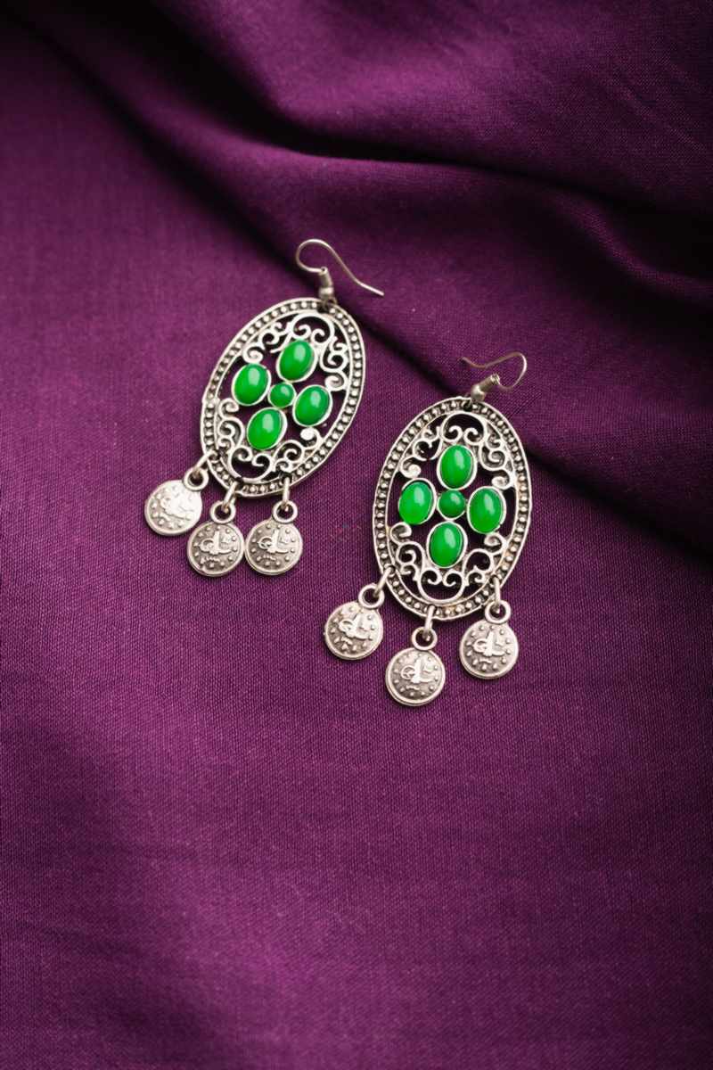 Image for Kusvaa Kpe129 Turkish Tribal Boho Earrings Featured