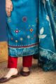 Image for Kusvaa Kuoj187 Usra Tussar Kurta Dupatta Set Closeup 2