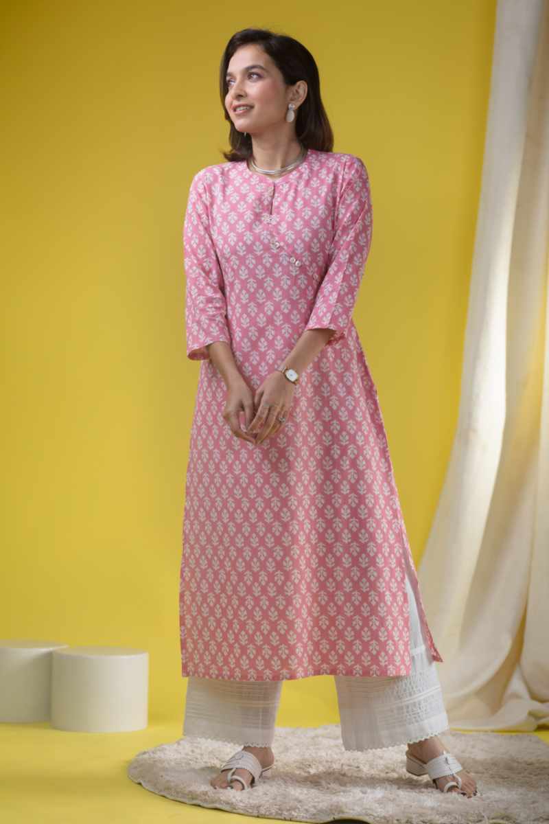 Image for Kusvaa Vcr132 Mohisha Cotton Straight Fit Kurta Featured New