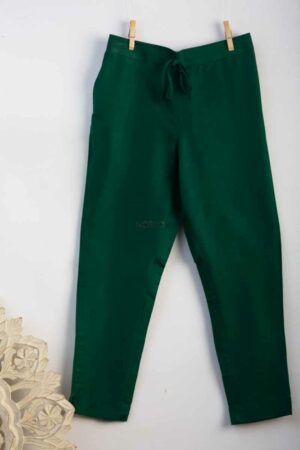 Image for Kusvaa Ws207p Cotton Silk Pants With Pocket B Green Featured New