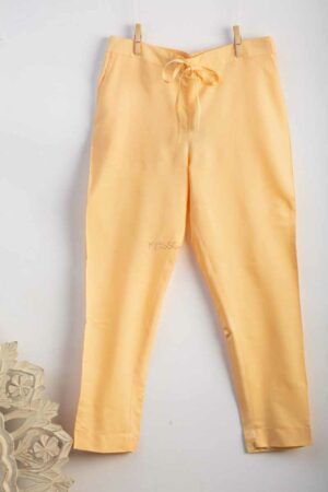 Image for Kusvaa Ws207p Cotton Silk Pants With Pocket Golden Sand Closeup 2 New