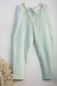 Image for Kusvaa Ws207p Cotton Silk Pants With Pocket Mint Closeup 2 Latest