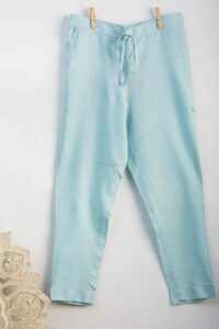Image for Kusvaa Ws207p Cotton Silk Pants With Pocket Powder Blue Side Latest