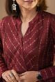 Image for Kusvaa Ws930 Vinaya Straight Fit Kurta Closeup