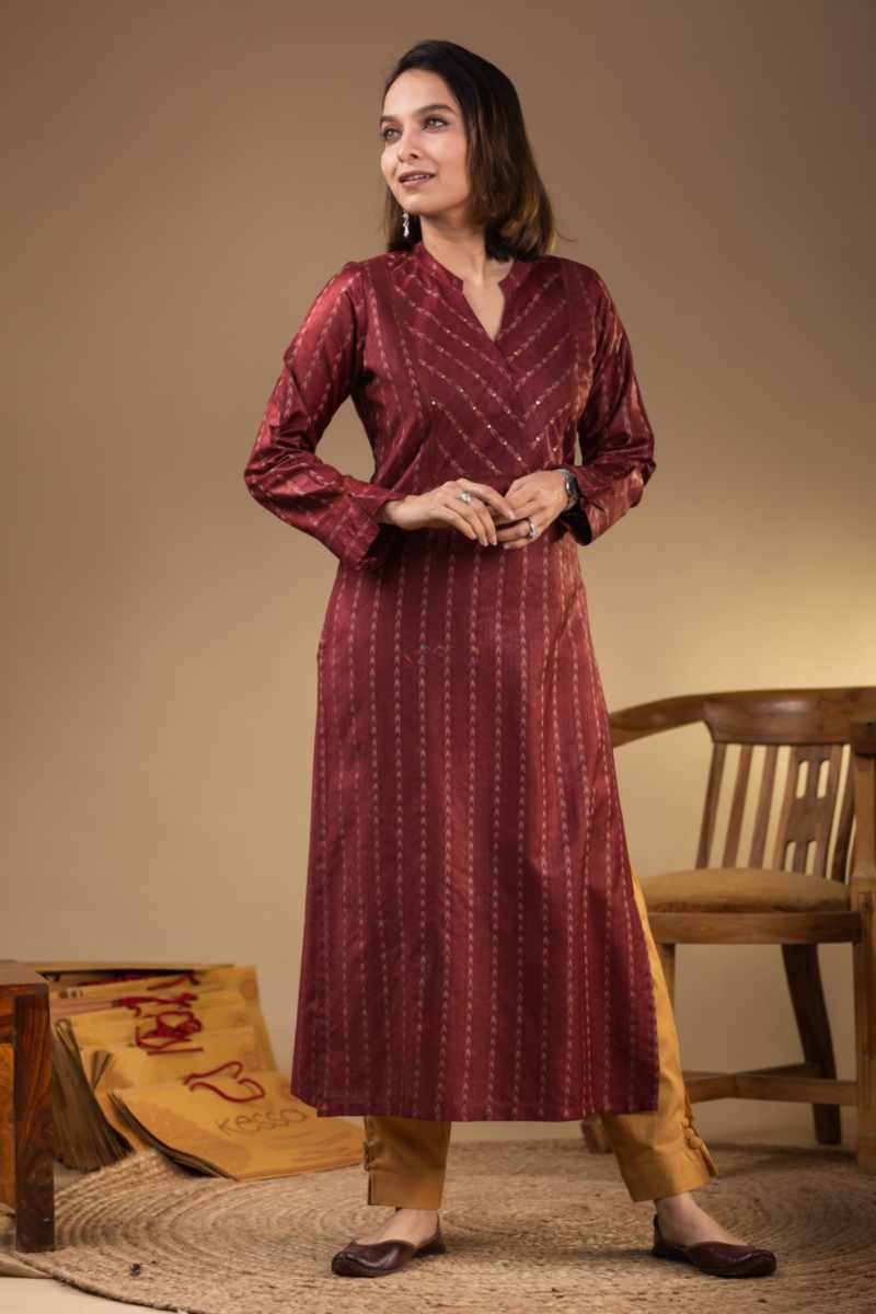 Image for Kusvaa Ws930 Vinaya Straight Fit Kurta Side