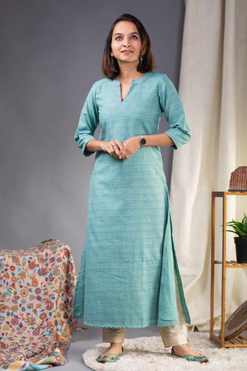 Image for Kusvaa Ws932 Tanuja Mahi Silk Kurta Featured