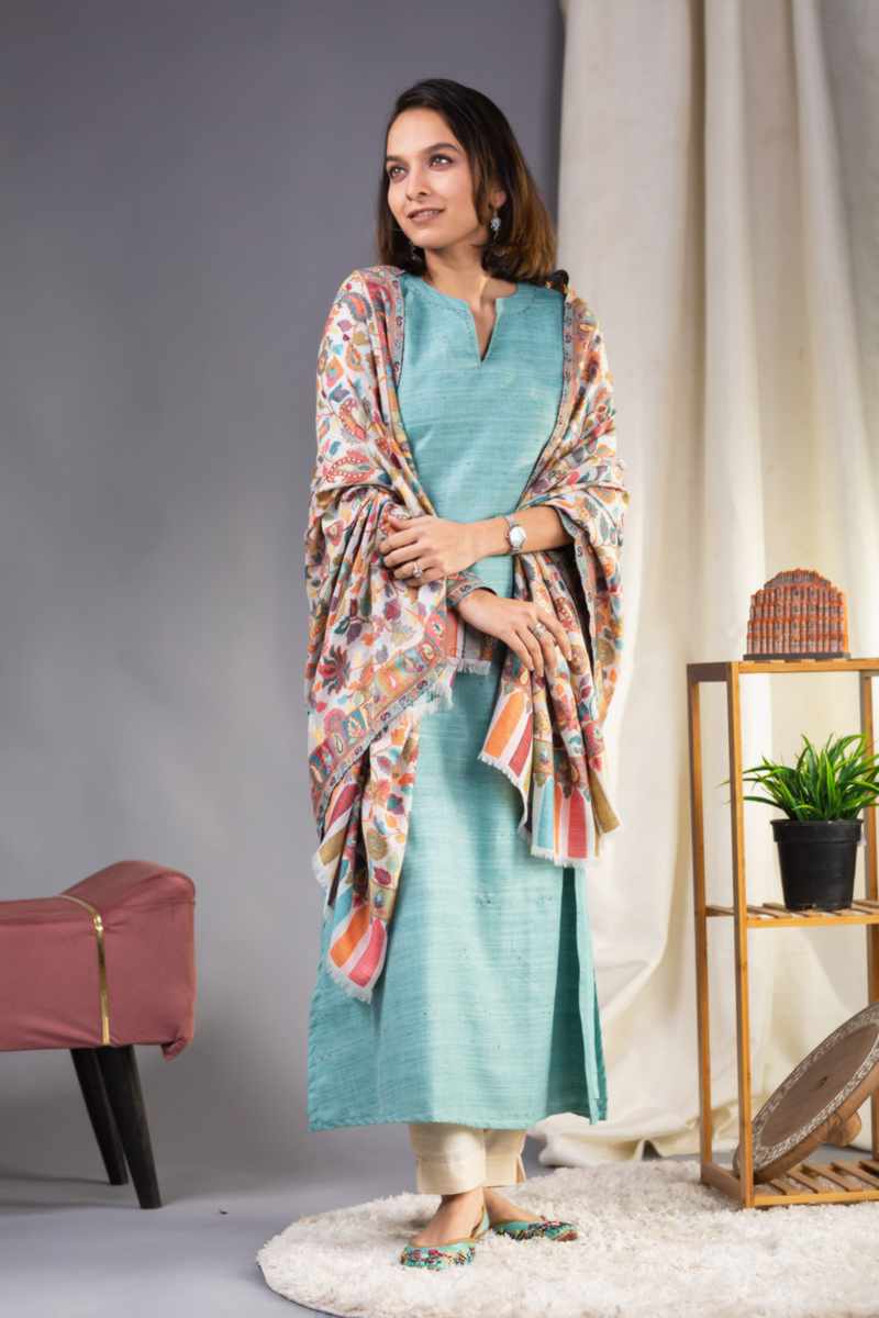 Image for Kusvaa Ws932 Tanuja Mahi Silk Kurta Front