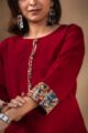 Image for Kusvaa Ws959 Tajanae South Cotton Short Kurti Closeup 2 New